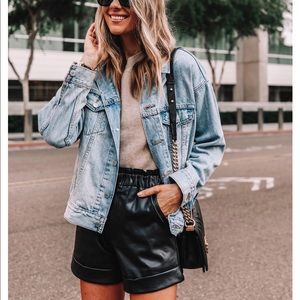 Abercrombie & Fitch faux leather shorts size M